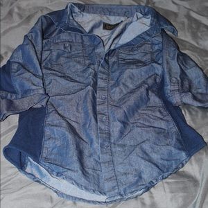 Blue denim-like flannel